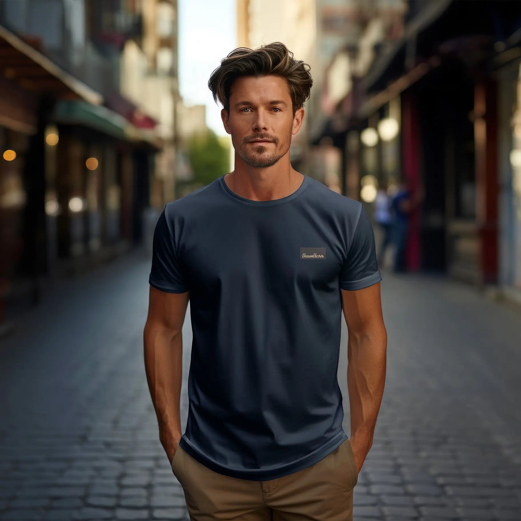 Visions Men's Tee Navy Dauntless Casualwear